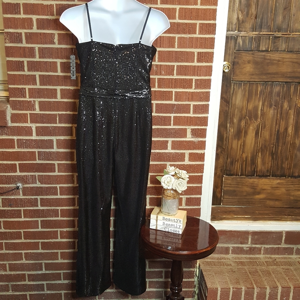 Gianni Bini Maren Sequin Shine Bright Jumpsuit NWT - Picture 10 of 13